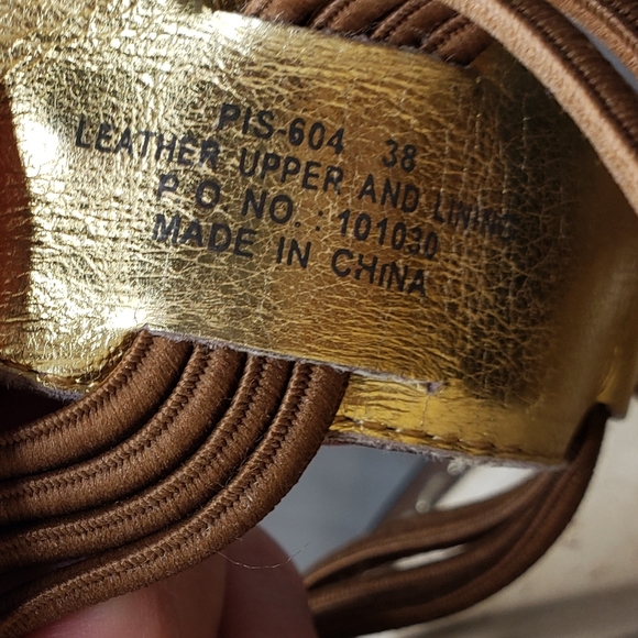 Alagria Pisa Comfort Sandal Bronze Faux Pearl Embellished Boho size 38 - Picture 6 of 9